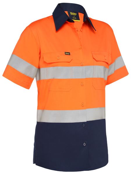 BL1896 - Bisley - Hi-Vis Women's Taped Cool Lightweight Drill Shirt - 155gsm