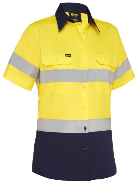 BL1896 - Bisley - Hi-Vis Women's Taped Cool Lightweight Drill Shirt - 155gsm