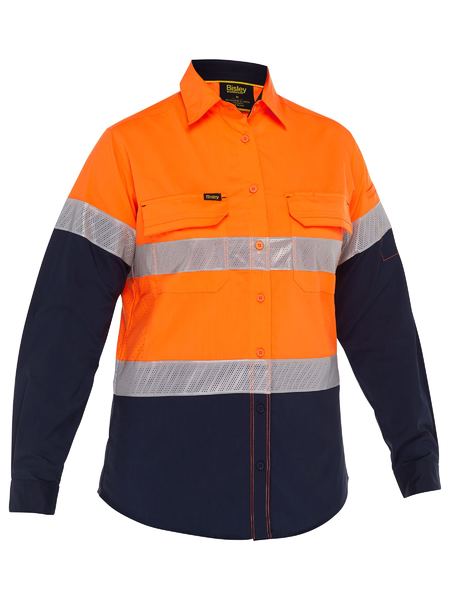 BL6491T - Bisley - Women's X Airflow™ Hi Vis Taped Stretch Ripstop Shirt