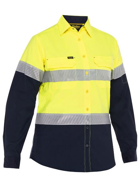 BL6491T - Bisley - Women's X Airflow™ Hi Vis Taped Stretch Ripstop Shirt