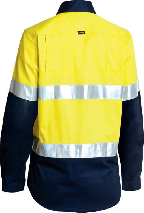 Bisley BL6896 Ladies Hi-Vis Cool Lightweight Drill Shirt long sleeve