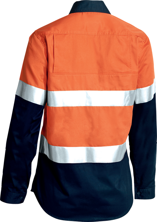 Bisley BL6896 Ladies Hi-Vis Cool Lightweight Drill Shirt long sleeve