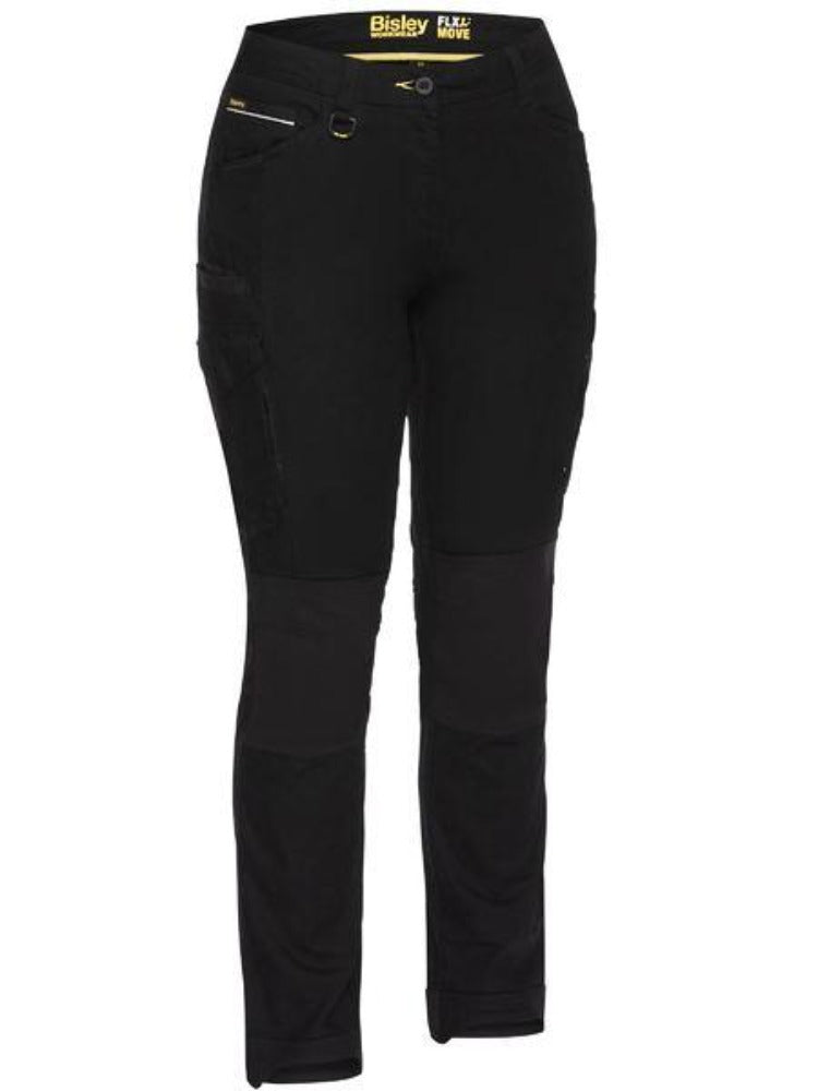 BPL6044 Ladies Flx & Move Mid Rise Cargo pants - Black