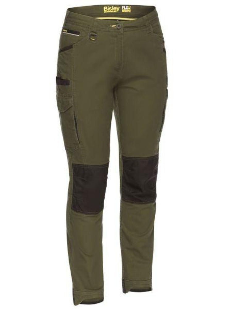 BPL6044 Ladies Flx & Move Mid Rise Cargo pants - Olive