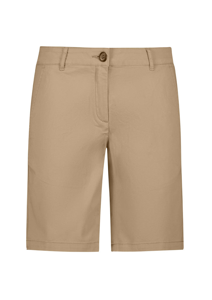 BS021L - Biz Collection - Womens Lawson Chino Short | Dark Stone