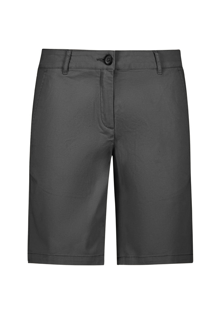 BS021L - Biz Collection - Womens Lawson Chino Short | Grey