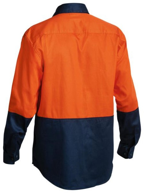 BS6267 - Bisley - Hi-Vis Two Tone Drill Shirt 190g Long Sleeve 