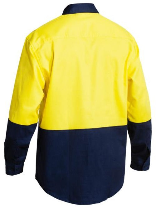 BS6267 - Bisley - Hi-Vis Two Tone Drill Shirt 190g Long Sleeve 