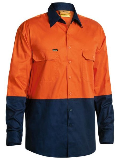 BS6895 - Bisley - Hi-Vis Cool lightweight 155g Long Sleeve Drill Shirt