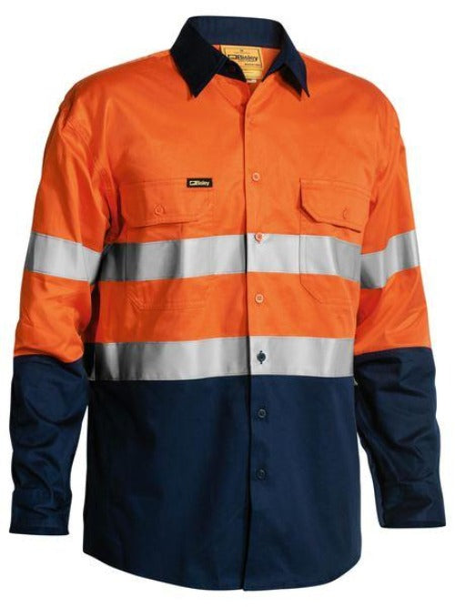 BS6896 - Bisley - Taped Hi Vis Cool Lightweight Shirt - Long sleeve - ventilation mesh