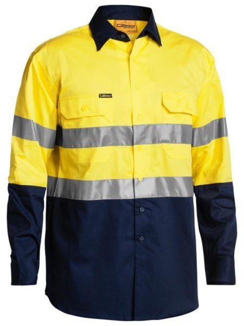 BS6896 - Bisley - Taped Hi Vis Cool Lightweight Shirt - Long sleeve - ventilation mesh