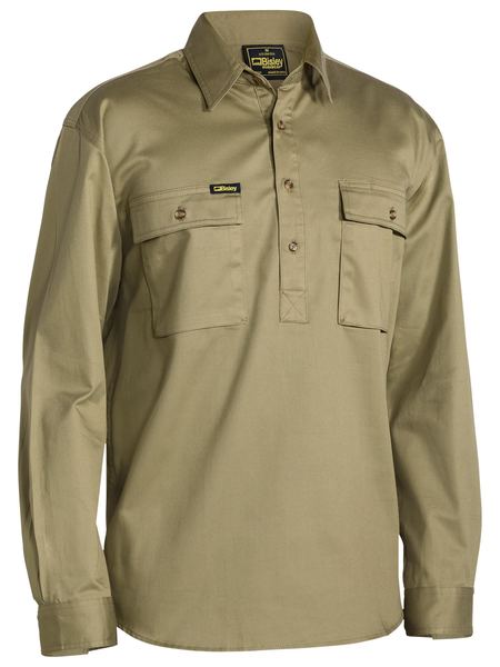 BSC6433 - Bisley - Closed Front Cotton Drill Shirt