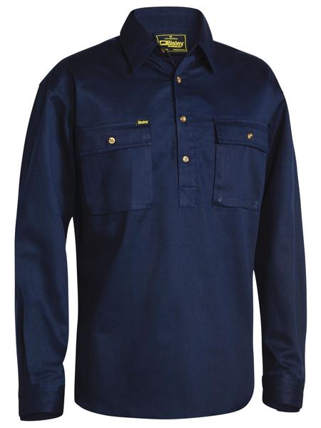 BSC6433 - Bisley - Closed Front Cotton Drill Shirt