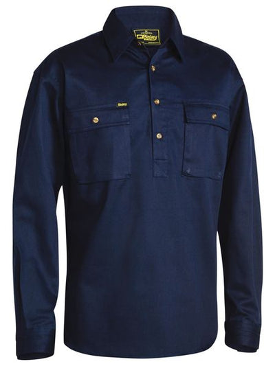 BSC6433 - Bisley - Closed Front Cotton Drill Shirt