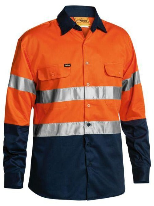 BT6456 - Bisley - Taped Hi Vis Two Tone Drill Shirt - Long sleeve - 190gsm