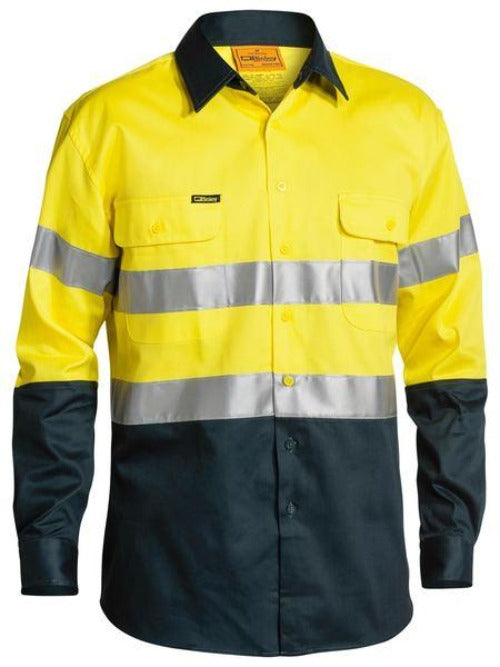 BT6456 - Bisley - Taped Hi Vis Two Tone Drill Shirt - Long sleeve - 190gsm