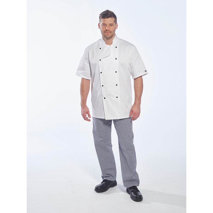 C734 - Portwest - Kent Chefs Jacket - Short Sleeve