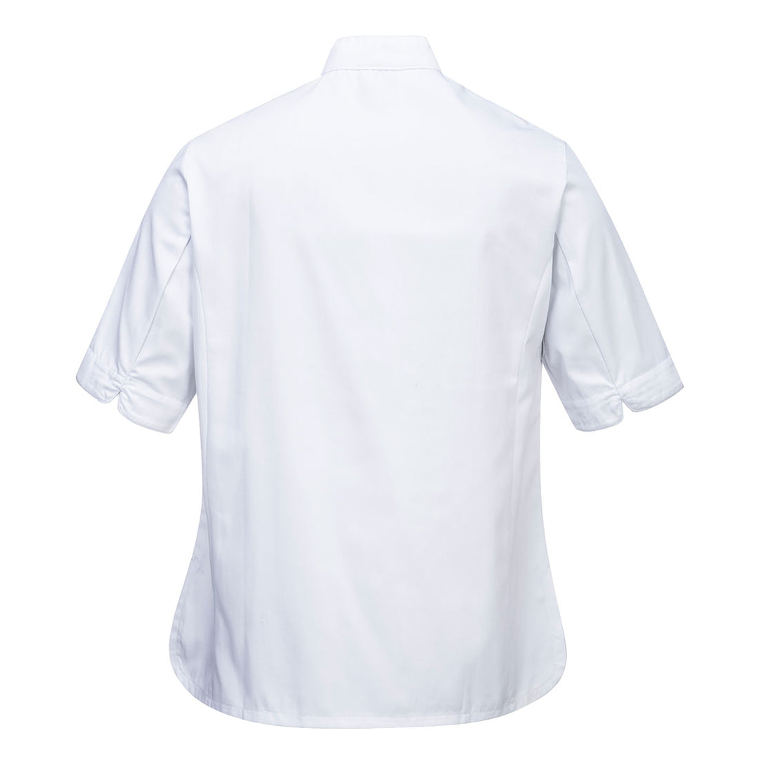 C737 - Portwest - Rachel Ladies Chefs Jacket Short Sleeve