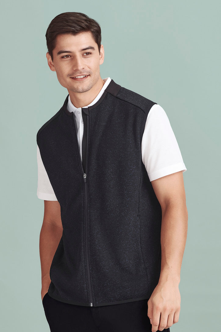 CO343MV - Biz Care - NOVA Mens Knit Vest | Navy Marle