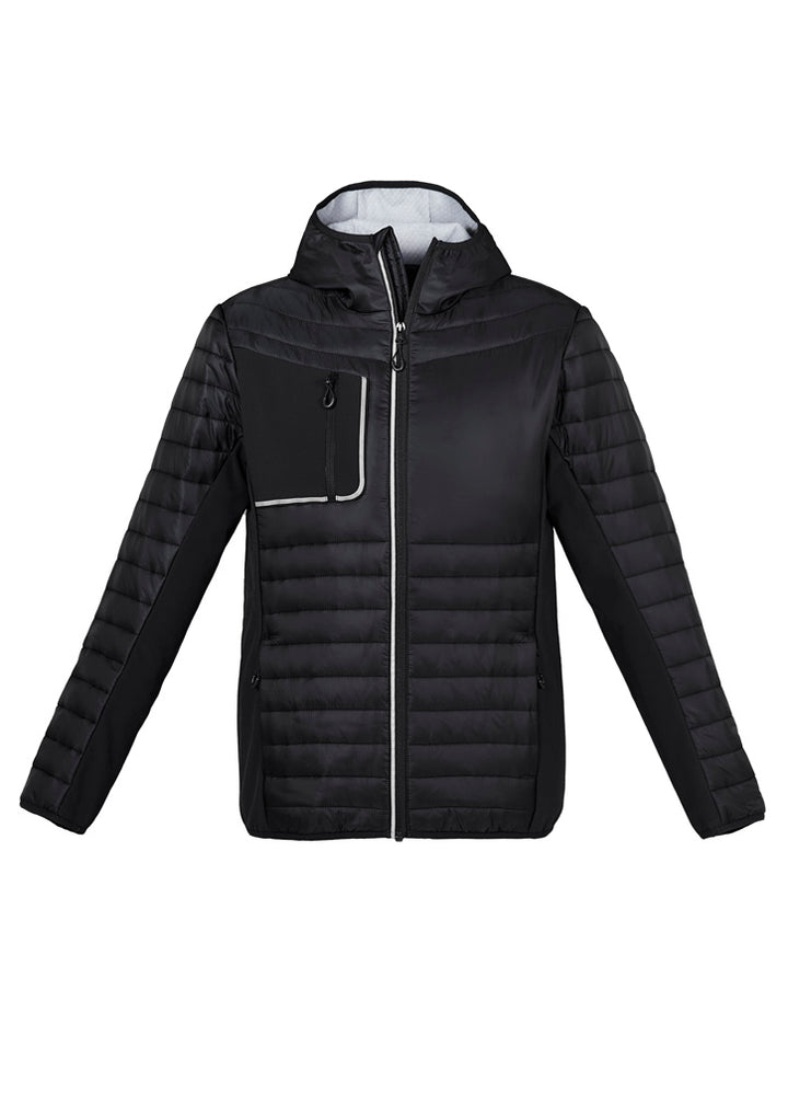J134M - Biz Collection - Unisex Patrol Jacket | Black/Silver