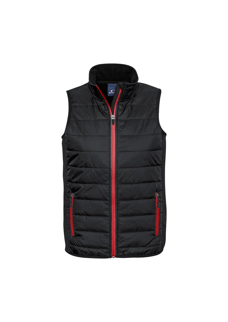 J616M - Biz Collection - Mens Stealth Vest | Black/Red