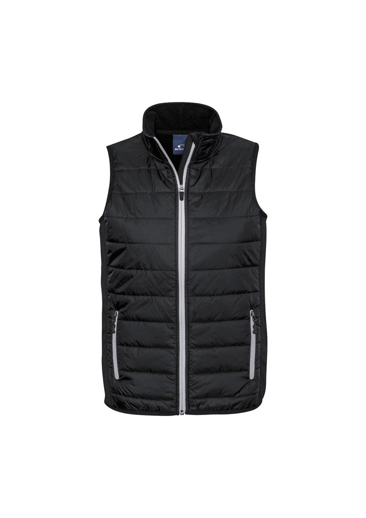 J616M - Biz Collection - Mens Stealth Vest | Black/Silver