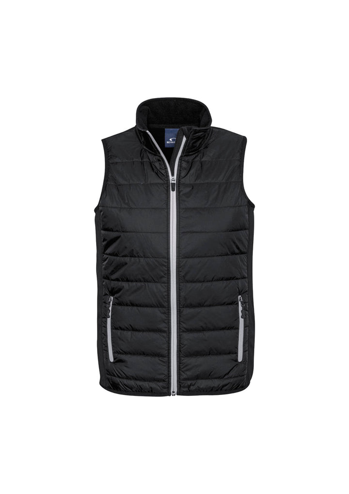 J616M - Biz Collection - Mens Stealth Vest | Black/Silver