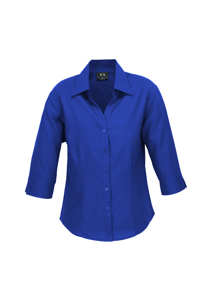 LB3600 - Biz Collection - Ladies Plain Oasis 3/4 Sleeve Shirt | Electric Blue