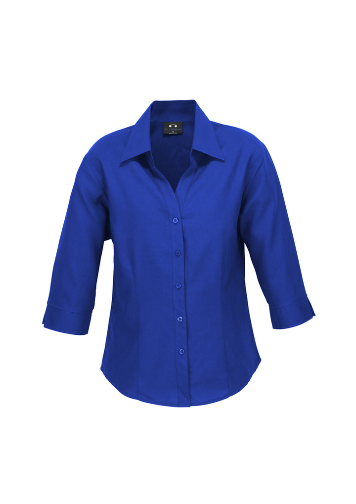 LB3600 - Biz Collection - Ladies Plain Oasis 3/4 Sleeve Shirt | Electric Blue