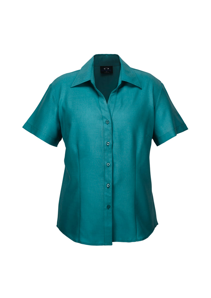 LB3601 - Biz Care - Oasis Ladies Plain Short Sleeve Shirt | Teal