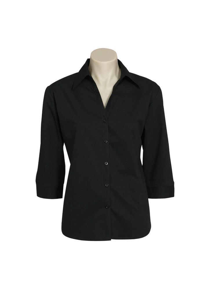 LB7300 - Biz Collection - Ladies Metro 3/4 Sleeve Shirt | Black