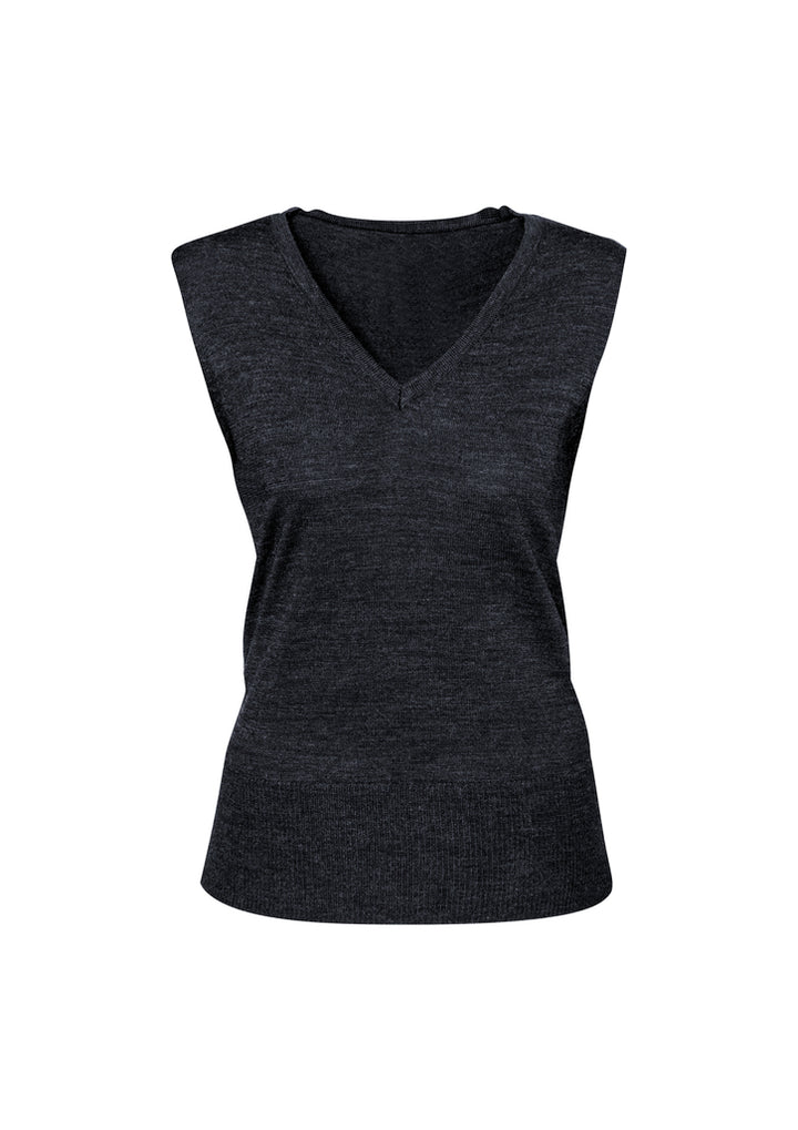 LV619L - Biz Care - Milano Womens Vest | Charcoal