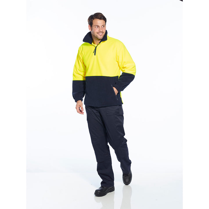 MF115 - Prime Mover - Hi-Vis Two Tone Polar Fleece 1/4 Zip (Day)
