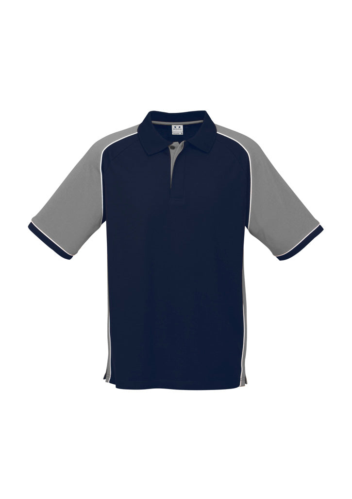 P10112 - Biz Collection - Mens Nitro Short Sleeve Polo | Navy/Grey/White