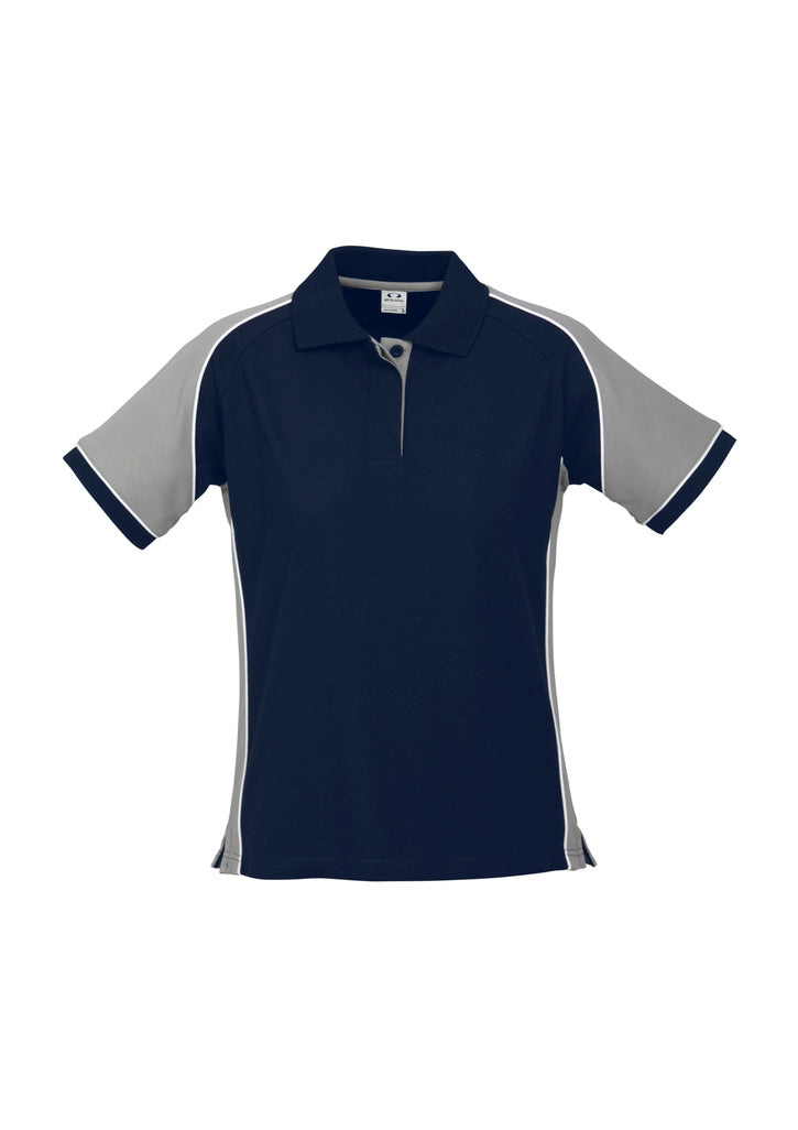 P10122 - Biz Collection - Womens Nitro Short Sleeve Polo | Navy/Grey/White