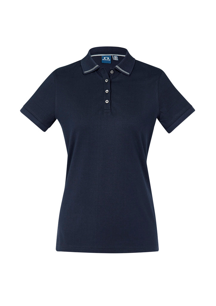 P106LS - Biz Collection - Ladies Aston Polo | Navy/Silver Grey