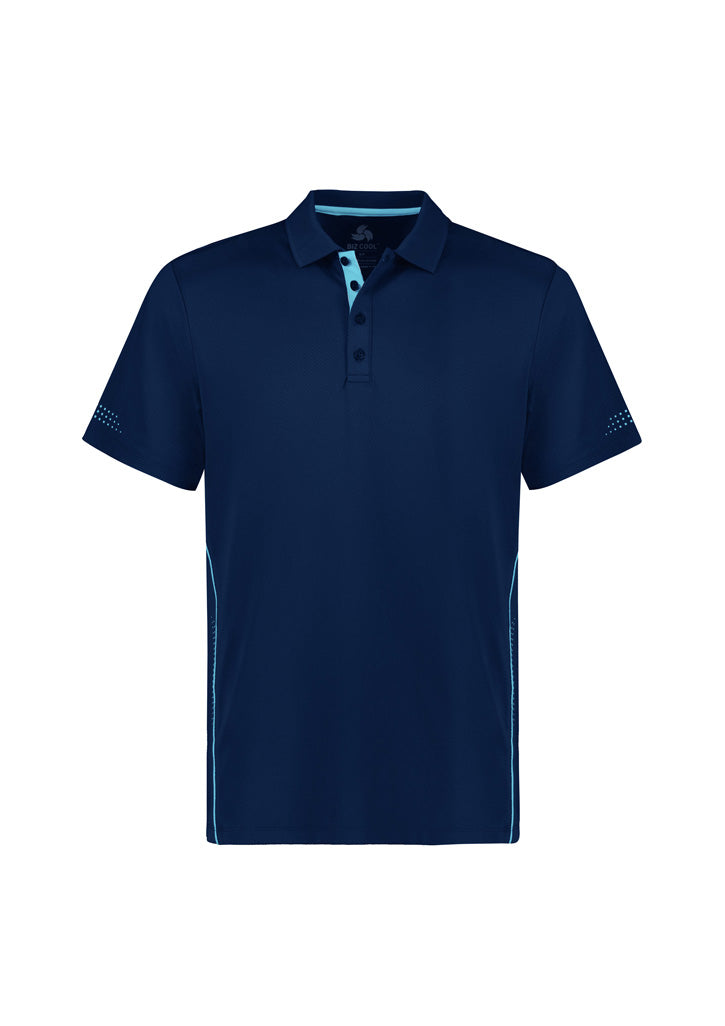 P200MS - Biz Collection - Balance Mens Polo | Navy/Sky
