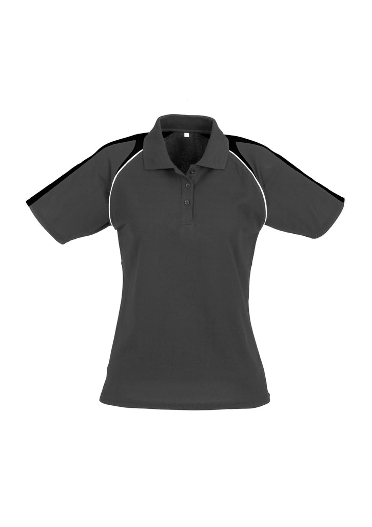P225LS - Biz Collection - Womens Triton Short Sleeve Polo Ash/Black/White