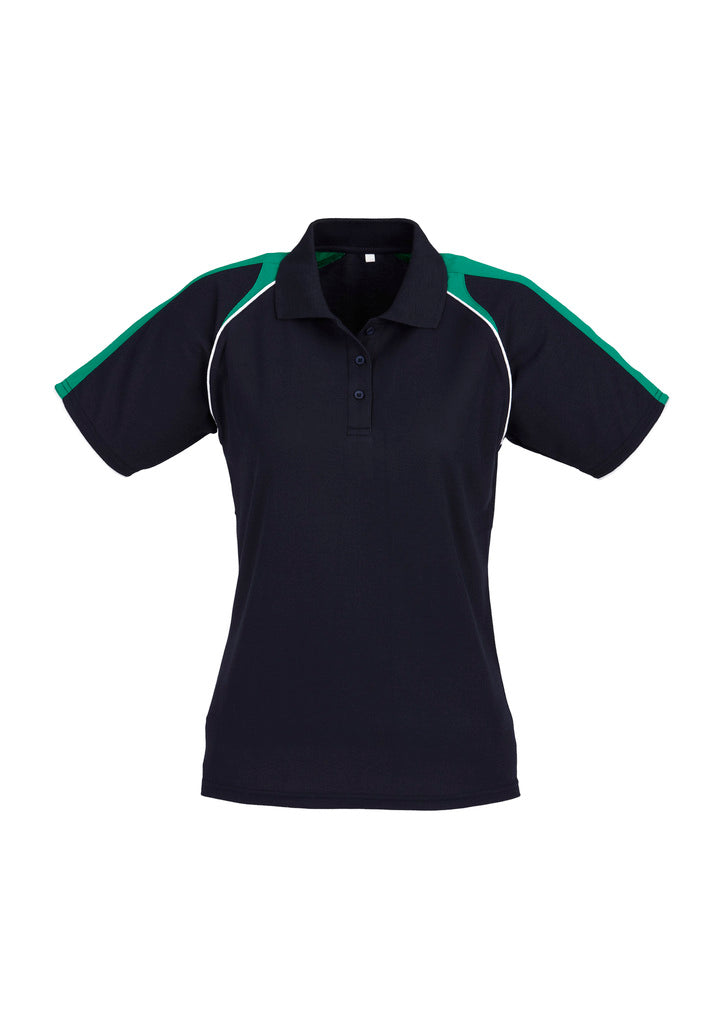 P225LS - Biz Collection - Womens Triton Short Sleeve Polo Navy/Kelly Green/White