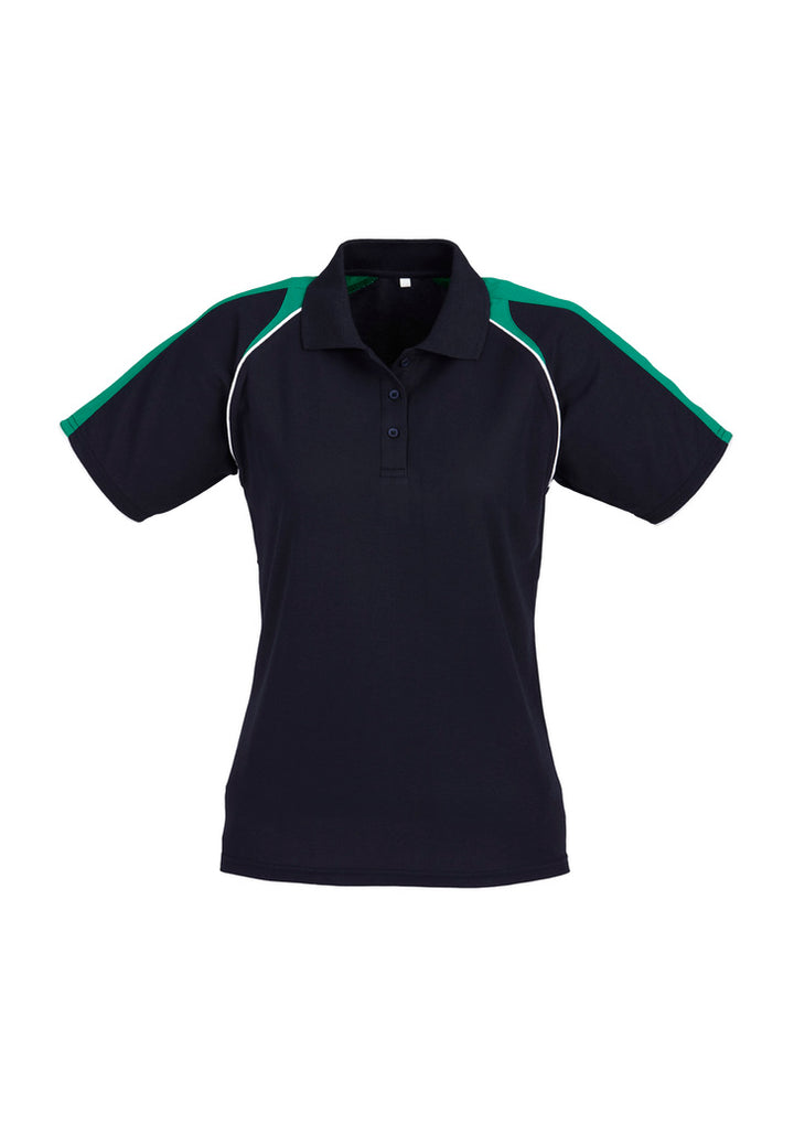 P225LS - Biz Collection - Womens Triton Short Sleeve Polo Navy/Kelly Green/White