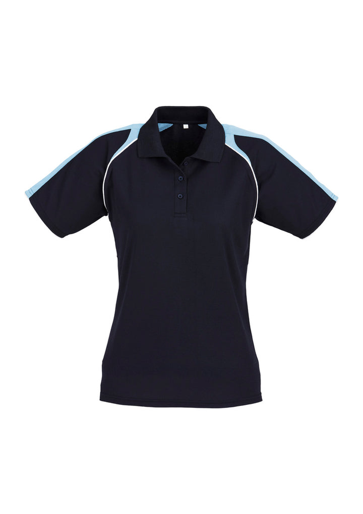 P225LS - Biz Collection - Womens Triton Short Sleeve Polo Navy/Spring Blue/White