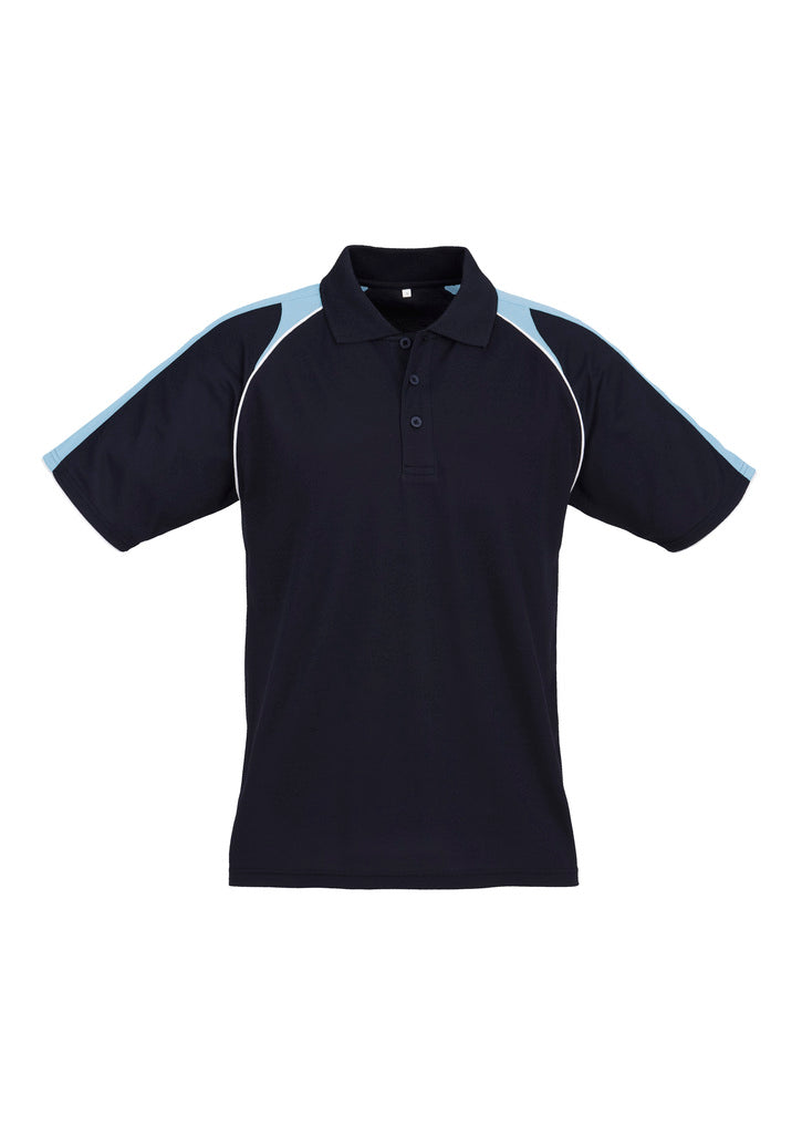P225MS - Biz Collection - Mens Triton Short Sleeve Polo Navy/Spring Blue/White