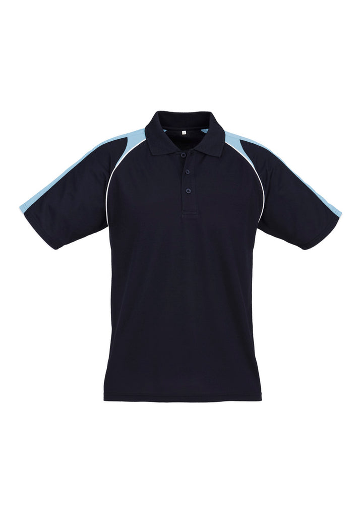 P225MS - Biz Collection - Mens Triton Short Sleeve Polo Navy/Spring Blue/White