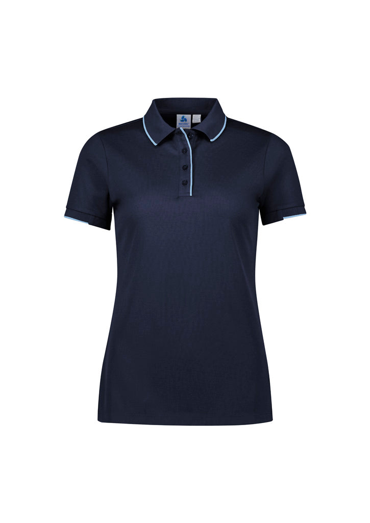 P313LS - Biz Collection - Focus Womens Polo | Navy/Sky