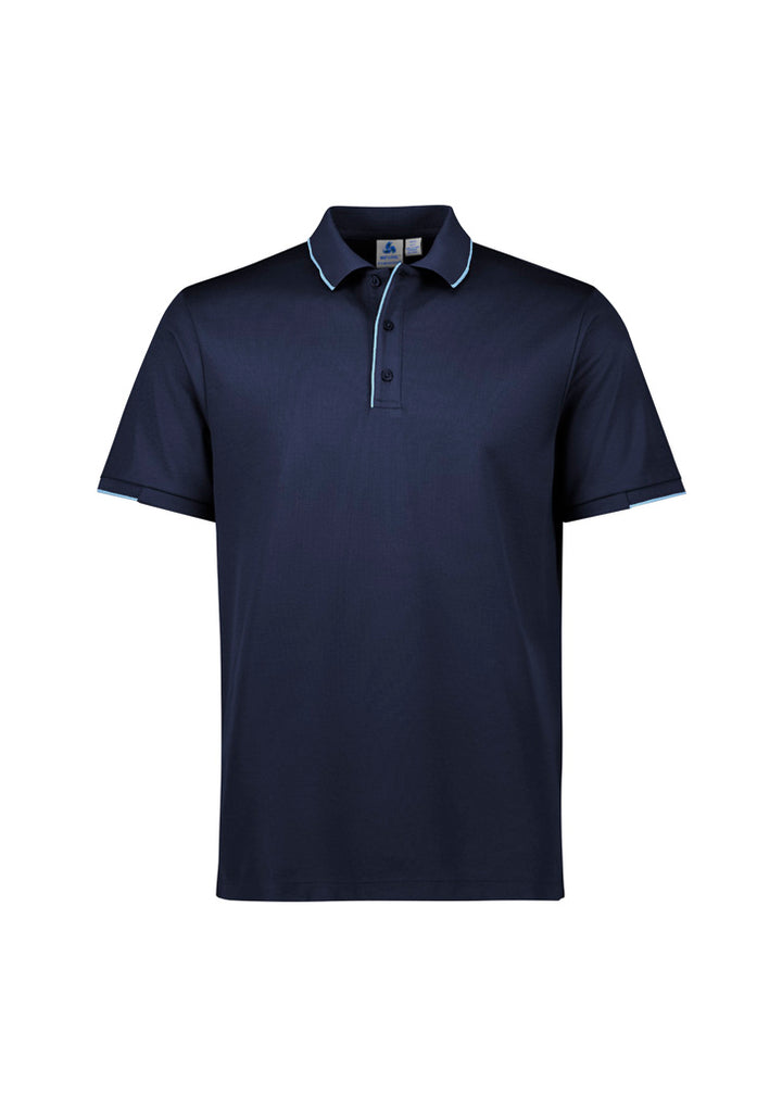 P313MS - Biz Collection - Focus Mens Polo | Navy/Sky