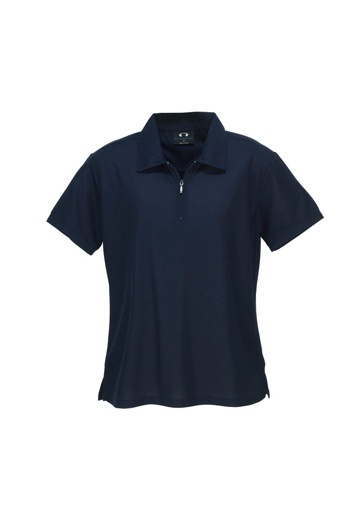 P3325 - Biz Collection - Womens Micro Waffle Short Sleeve Polo | Navy