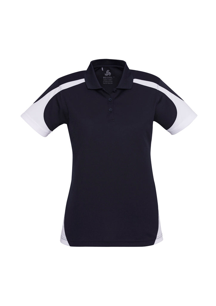 P401LS - Biz Collection - Womens Talon Short Sleeve Polo | Navy/White