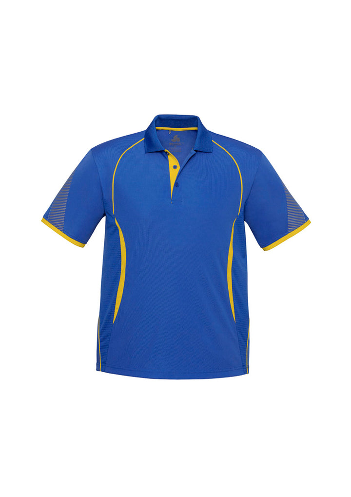 P405MS - Biz Collection - Razor Polo - Men's - Fluoro trims. | Royal/Gold