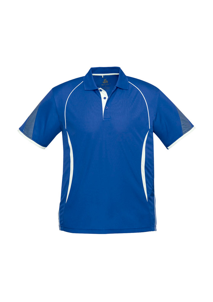 P405MS - Biz Collection - Razor Polo - Men's - Fluoro trims. | Royal/White