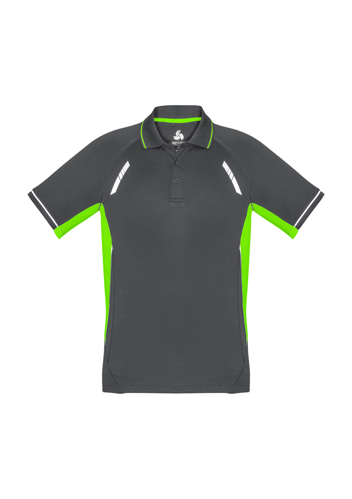 P700MS - Biz Collection - Renegade Polo - BizCool Micro Polyester | Grey/Fluoro Lime/Silver